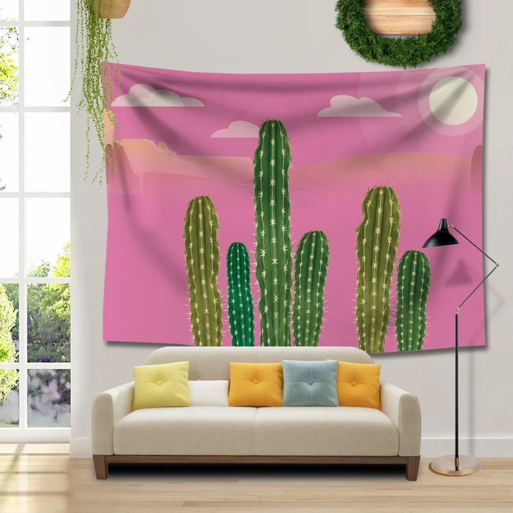 

Little Home LHT004 Home Decor Tapestry Cactus Desert Sky Art Carpet Blanket Better Than Decorative Tapestry For Home
