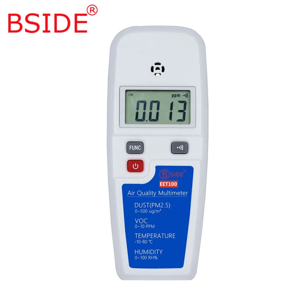 

Smog Detector PM2.5 Tester EET100 Air Quality Multimeter Dust Temperature Humidity Meter Formaldehyde Environment Detector