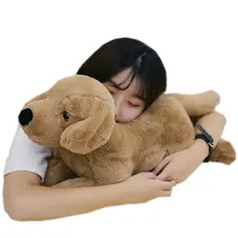 40cm 80cm simulação labrador brinquedo de pelúcia recheado lifelike cão animais brinquedo macio cão travesseiro mensagem abraço travesseiro presente de escritório para ela