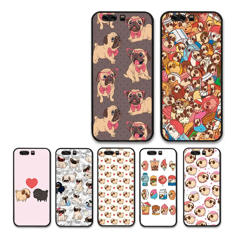 Cartoon Puppy Pug French Bull dog pet Cover For HUAWEI P10 lite P20 P30 nova 2 PLUS mate 8 9 10 20 Natural Truth Cases | Мобильные