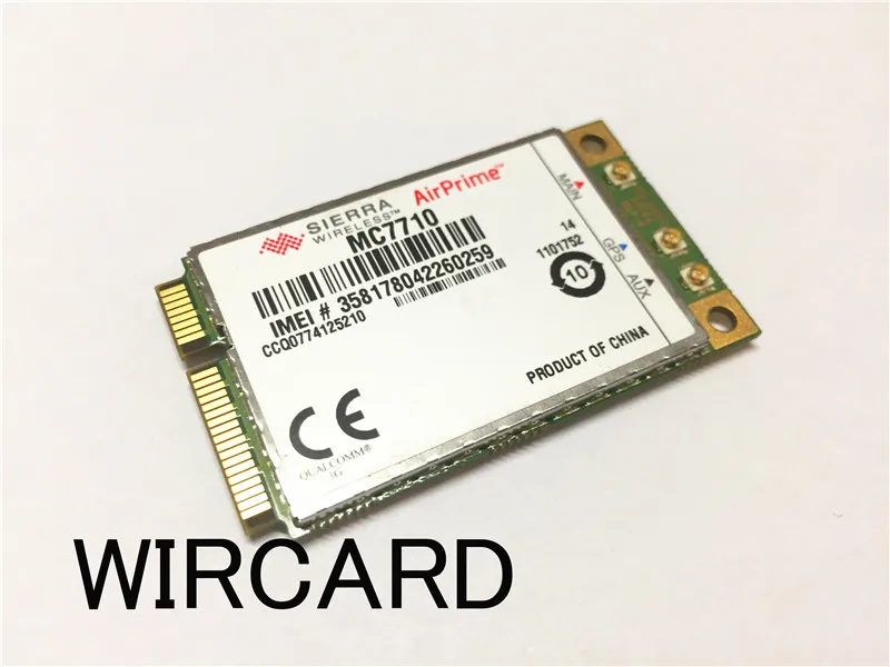 Модуль MC7710 4G LTE SKU 1101752 поддержка B1 B3 B7 B8 B20 CAT3 100 м HSDPA / HSUPA HSPA|lte sierra wireless mc7710|sierra