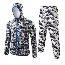 Новинка, летняя камуфляжная уличная дышащая одежда для рыбалки, быстросохнущая, анти-УФ, Анти Москитная, с длинным рукавом, с капюшоном, рубашки для рыбалки