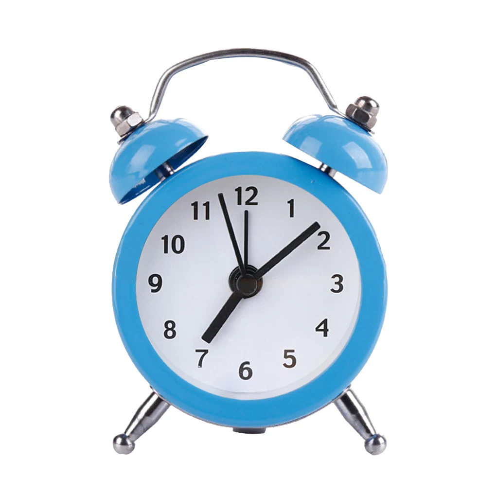 Мини круглый будильник настольные прикроватные часы дети взрослые дорожные часы декор - Цвет: No.4