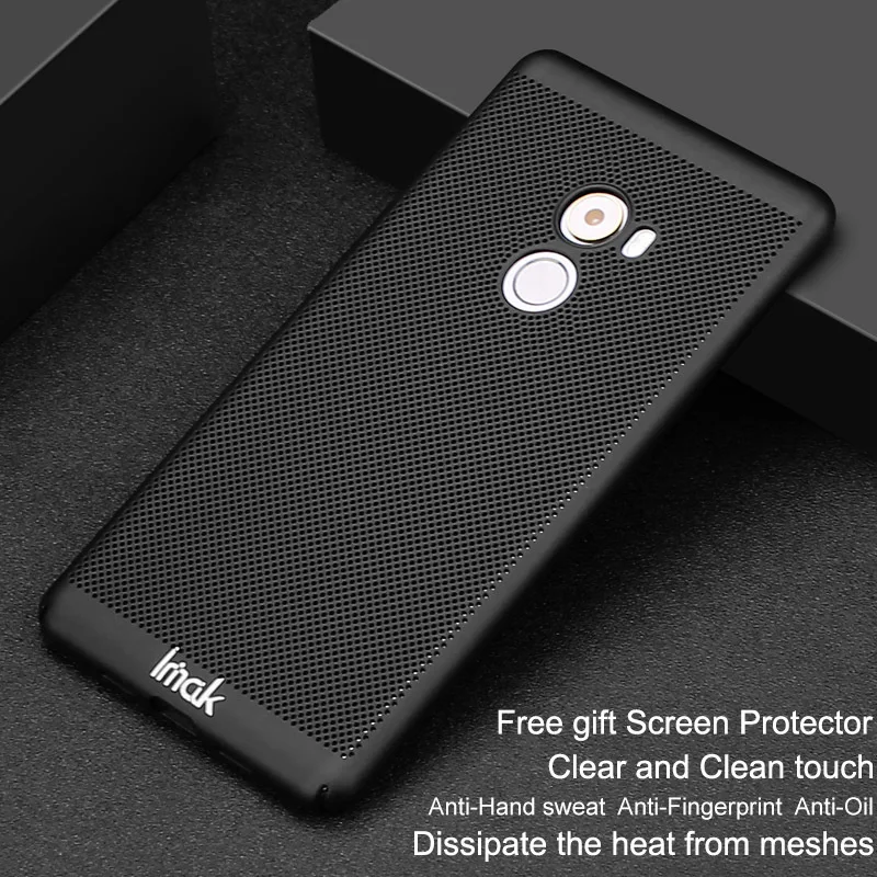 

Mi MIX 2 Case IMAK Jazz Mesh Lightweight Heat Release Dissipation PC Back Cover Case For Xiaomi Mi MiX 2 MiX2 Funda