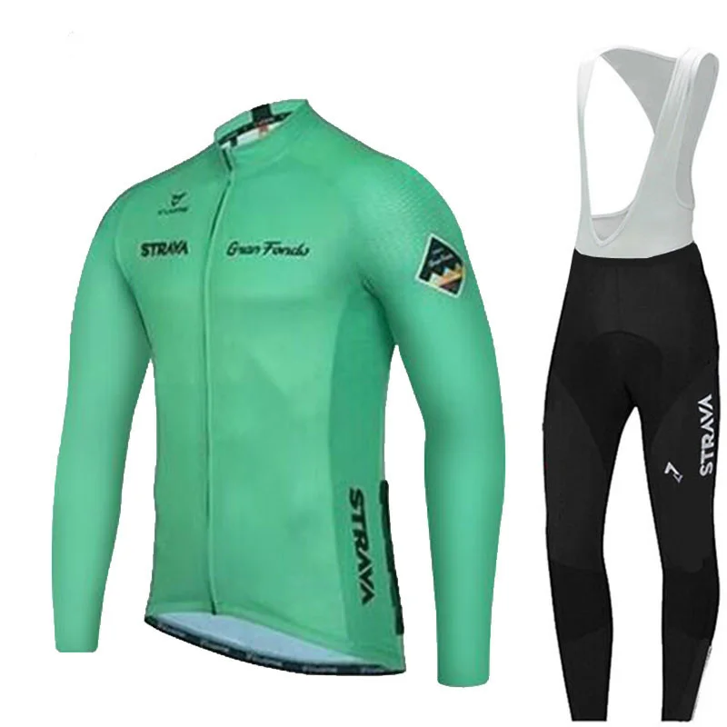 LairschDan 2019 STRAVA зеленый мужской комплект из Джерси для велоспорта Одежда Весна