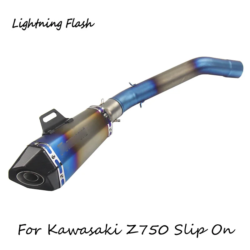 For Kawasaki Z750 Motorcycle Exhaust Pipe Stainless Steel Mid Link Pipe