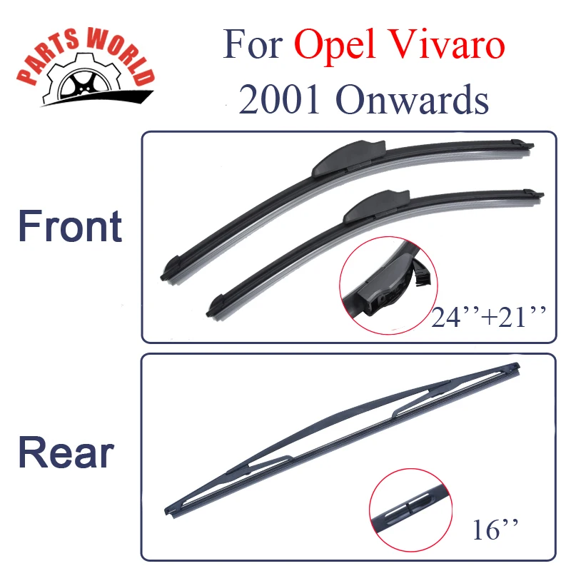 Group Silicone Rubber Front And Rear Wiper Blades For Opel Vivaro 2001 Onwards.Windscreen Wipers Car Accessories | Автомобили и