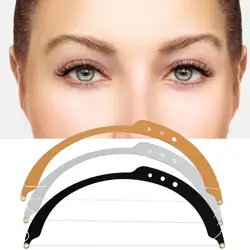 Newest Eyebrow Tattoo Makeup Bow Shaped Line Marker Ruler with 10pcs Thread Lines Eyebrow Tattoos Stencil Measure Microblading