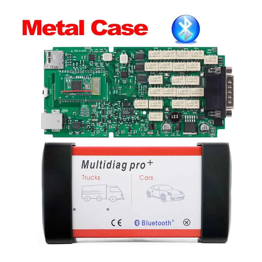 Multidiag pro+ металлический чехол cdp tcs bluetooth Одиночная зеленая плата,00 Keygen OBD2 считыватель кодов Авто OBD диагностический инструмент - Цвет: BT metal case