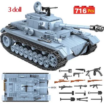 

Toys For Boys Technik Military German Tank Building Blocks Compatible WW2 Army City Soldier Police Weapon Bricks Sets