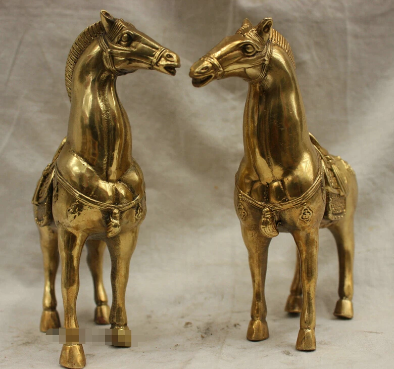 

Chinese China Folk Culture Pure Handmade Old Bronze FengShui Lucky Horse Statue