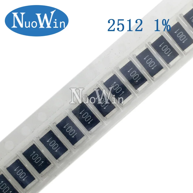 50 шт. 2512 1% SMD резистор 0R~ 10 м 1 Вт, для детей 0, 1, 10 100 150 220 330 Ом 1K 2,2 K 10K 100K 220K 0R 1R 10R 100R 150R 220R 330R 470R 1 м