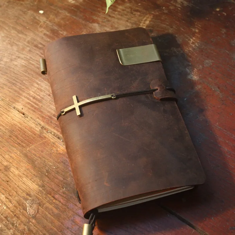 

2019 Traveller's Leather Notebook Handmade Vintage Notepad Diary Creative Customizable Personalized Gift Stationery Diary