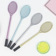 1 шт. Kawaii Мультфильм 0,5 мм письменная ручка ракетка для бадминтона пластиковая гелевая ручка для подписи Escolar Papelaria школьная офисная поставка