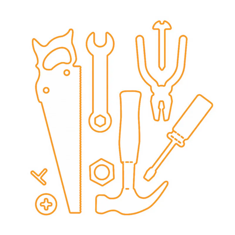 

DiyArts Father's Tools Metal Cutting Dies Scrapbooking Die Cut Stencil Craft Dies Wrench Hammer Tweezers Saw Screwdriver 2019