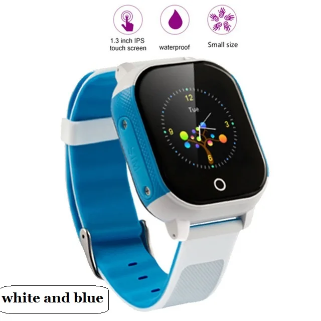 Смарт-часы FA23 Antil-lost Детские Смарт-часы IP67 водонепроницаемые gps LBS SOS трекер детские наручные часы с дистанционным монитором Детские умные часы - Цвет: white blue