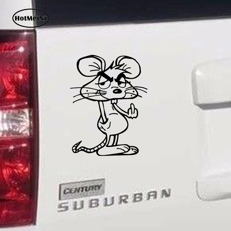 HotMeiNi JDM Bad Mouse автомобильные наклейки и стикеры среднего пальца забавная