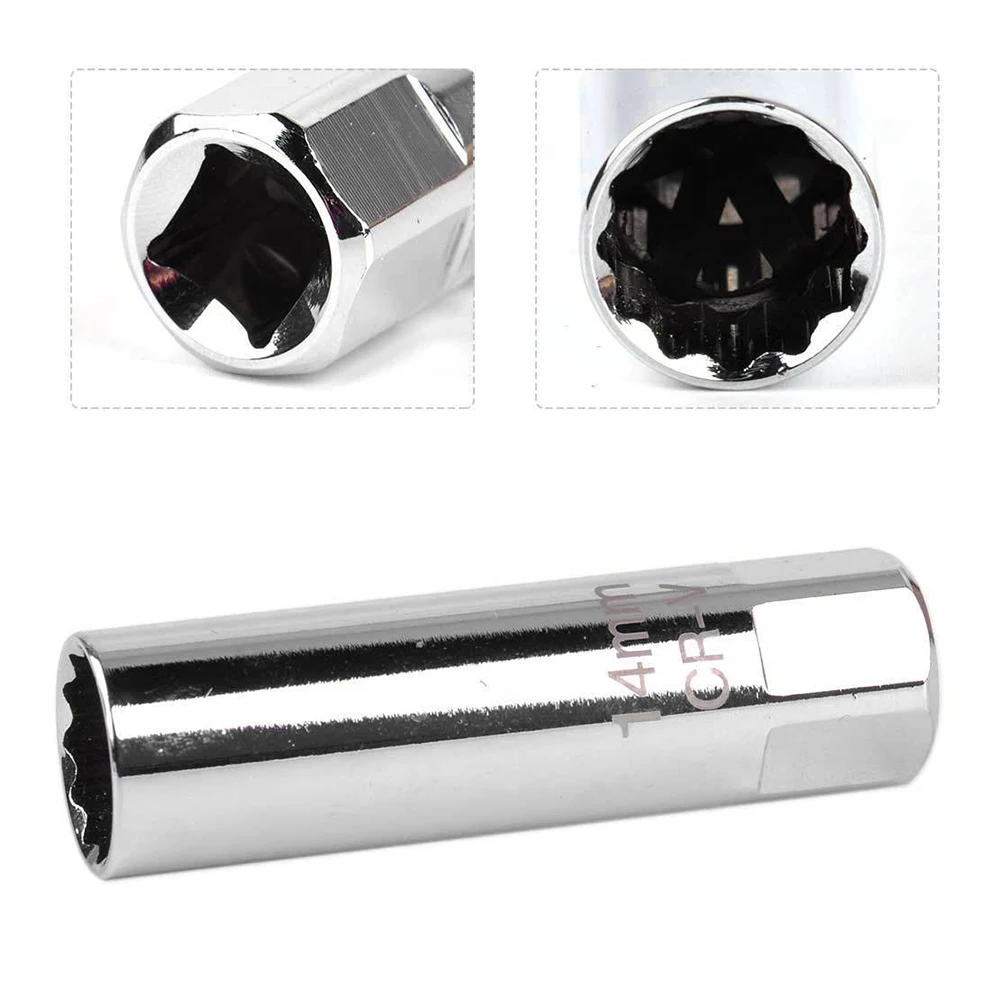 

14mm Spark Plug Socket Wrench Thin Wall 12Points Removal Spanner Repair Tool 3/8" Drive For BMW Mini