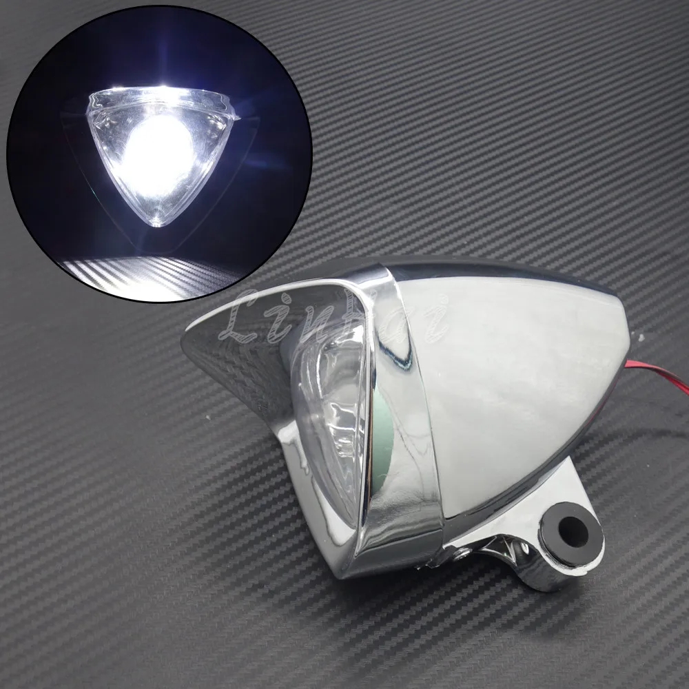 

Motorcycle Chrome LED Bullet Spot Light Fog Light For Harley Honda Suzuki Triumph Custom