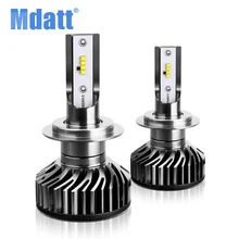 Mdatt ZES чип H7 12000LM мини Автомобильные фары лампы Авто 6000K Светодиодные лампы мотоцикла светодиодные фары H4 9005 9006 H11