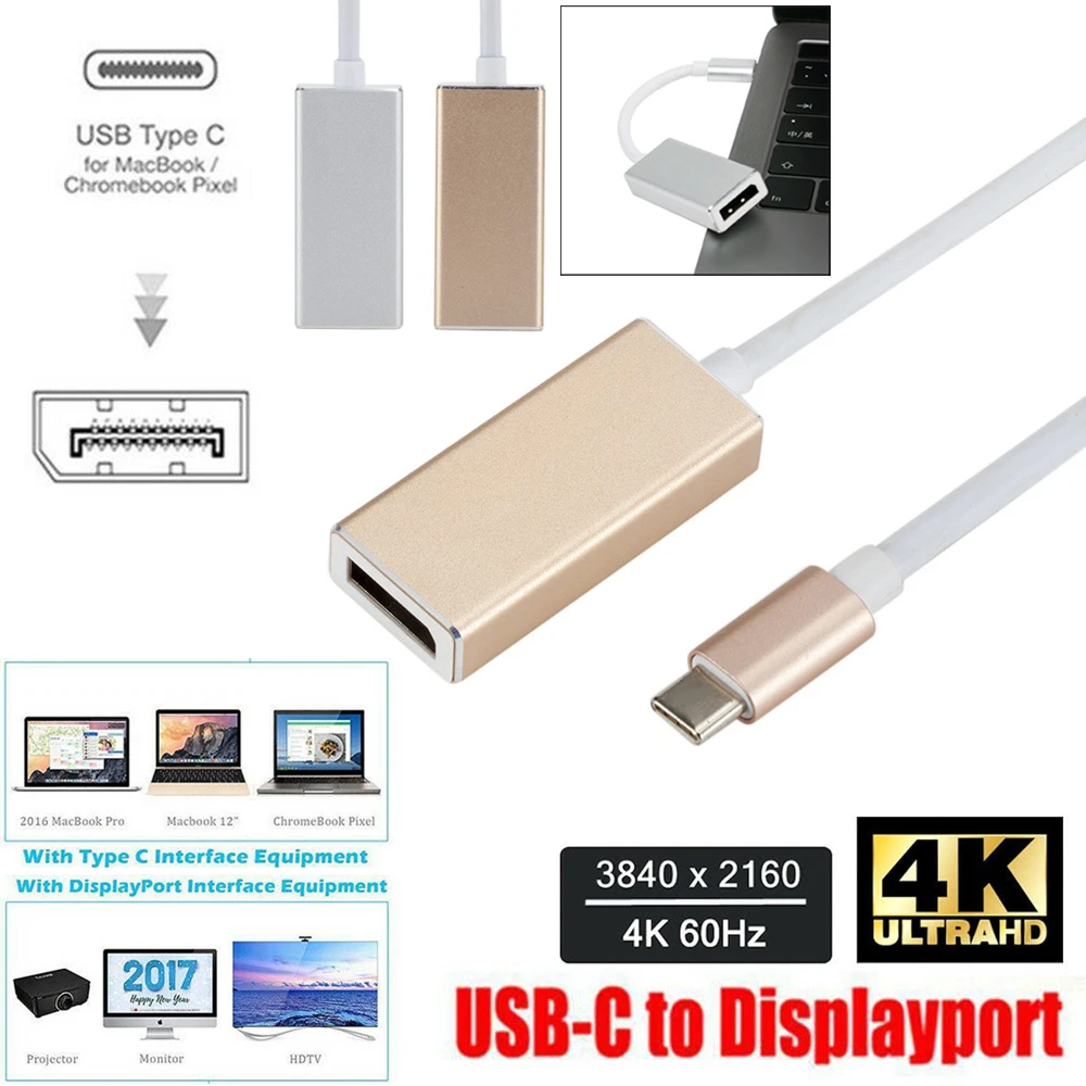 Мини DP Женский конвертер USB 3 1 type C к DisplayPort/мини преобразователь дисплейного порта