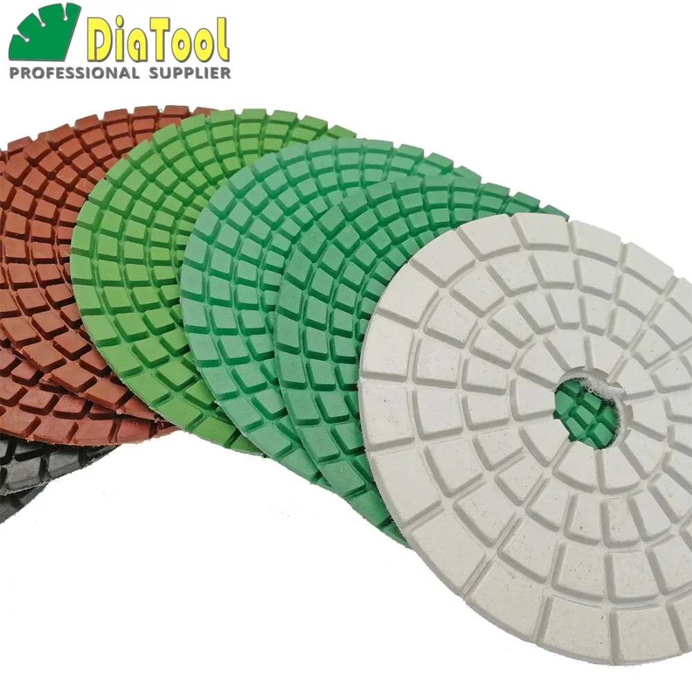 200# Diamond flexible Wet polishing pad for stone, Dia 100mm, 8piece/set