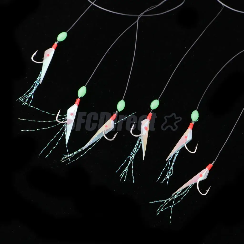 Fishing Rigs Lures Fish Skin Bait Flasher Sabiki Rigs Barrel Swivel