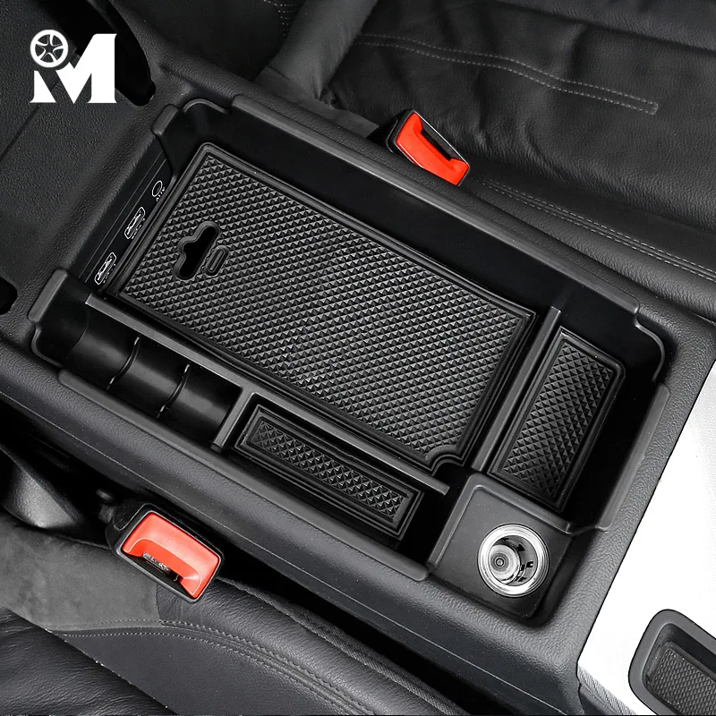 Reposabrazos del autom/óvil Funda de cuero suave,interior central funda protectora para la caja,No 3 Coche Consola Central Reposabrazos Cubierta Protector en Cuero PU Compatible para Audi A6L 2019+
