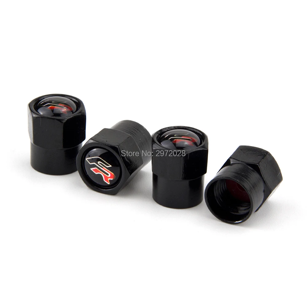 

4 x Car Styling Stainless Zinc Alloy Car Tire Valve Caps Wheel Tires Valves Tyre Stem Air Caps Airtight Covers For Seat FR