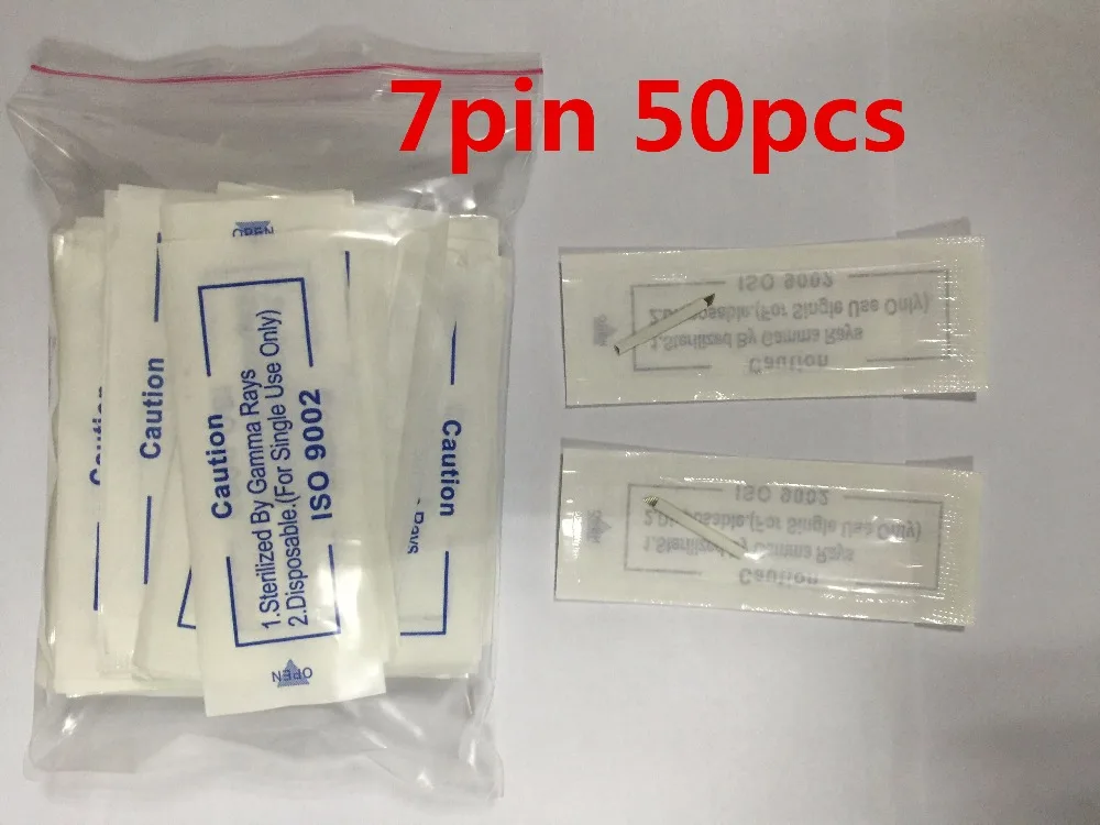 Professional 7F 50pcs 3D Embroidery Manual Tattoo Pen Machine blade needles | Красота и здоровье