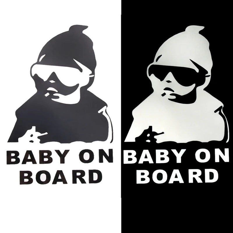 

Car Auto Reflective Waterproof Rear Door Reflective Car Sticker Baby on Board Stickers on Car High Quality Car-styling Universal