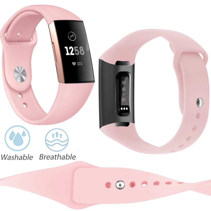

Watch Band Replacement for Fitbit Charge 3 Soft Breathable Watch Strap Durable Versa Band for Women Men Band Strap for Charge 3