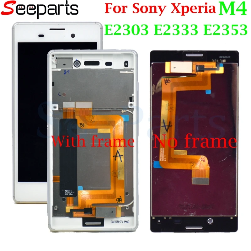 Мобильный ЖК-дисплей для sony Xperia M4 ЖК-дисплей кодирующий преобразователь сенсорного экрана в сборе рамка E2303 E2333 E2353 для 5," sony M4 Aqua lcd