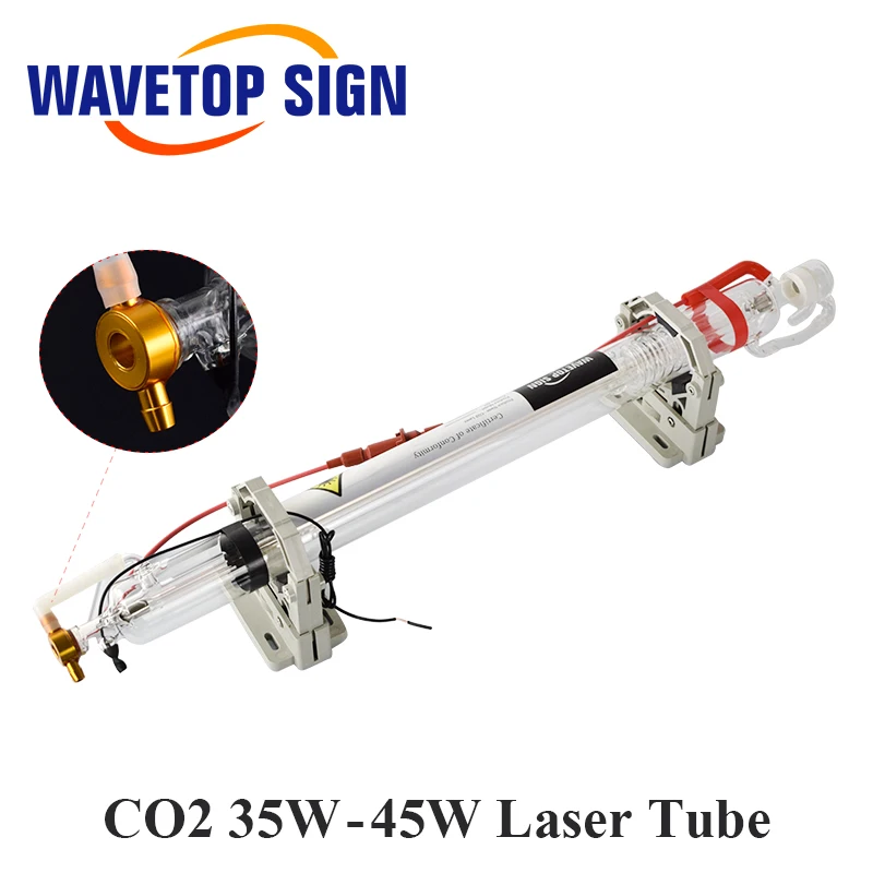 

WaveTopSign 40W Co2 Laser Upgraded Metal Head Tube Length 720MM Dia50MM Glass Pipe Lamp for CO2 Laser Engraving Cutting Machine
