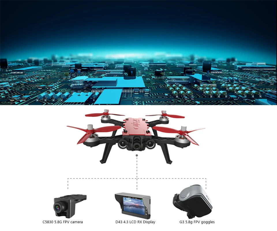 MJX B8Pro RC Drone Quadcopter Brushless With 2204 1800KV Motor 3D Flips Remote Control Drone Toy Aircraft 5.8G PFV Goggle Drone (5)