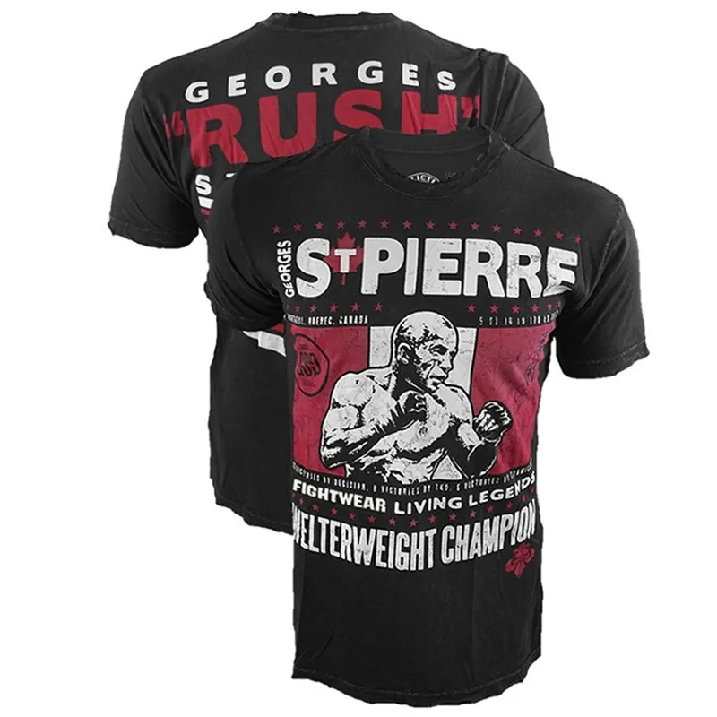 Новинка 2019 футболка с коротким рукавом легенда жизни GSP принтом мужская UFC ММА