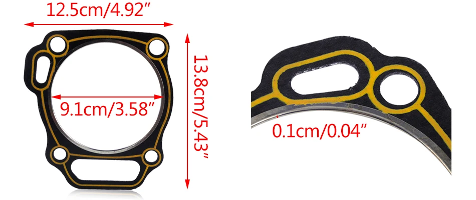 Beler Высококачественная прокладка головки для 407CC 414CC 420CC 13HP 14HP 15HP 16HP 190F газовый двигатель