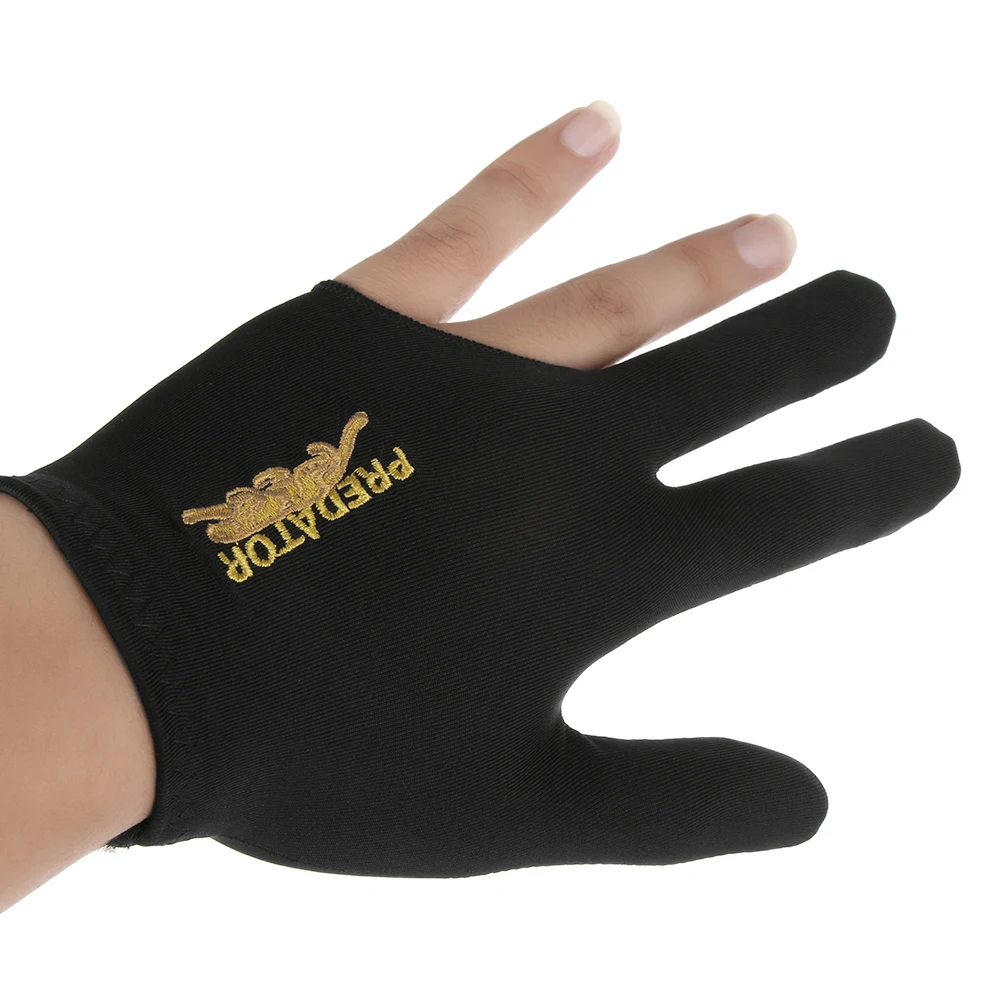 1 PC Black Spandex Snooker Billiard Cue Glove Left Hand Three Finger Table Snooker Glove Indoor Game Accessries