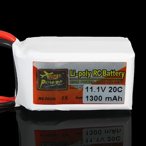 ZOP Power 11 1V 1300MAH 20C Lipo font b Battery b font T Plug For font