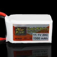 ZOP Power 11 1V 1300MAH 20C Lipo font b Battery b font T Plug For font