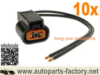

long yue 10pcs ABS Shielded Sensor Connector Pigtail Case For 4g63 DSM Talon Mitsubishi 8"