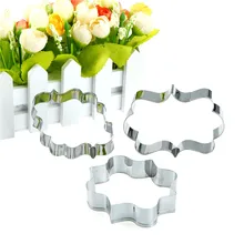 1 компл.(3 шт.) Фондант фрезы торт формы Европейский рамка Кондитерские украшения Нержавеющая сталь Торт Sugarcraft Печенье резец инструмент