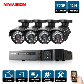 

Home Security System 4CH HD-TVI 1080P DVR 4PCS 2000TVL 720P 1.0MP Night Vision Outdoor Surveillance Waterproof Camera Kits