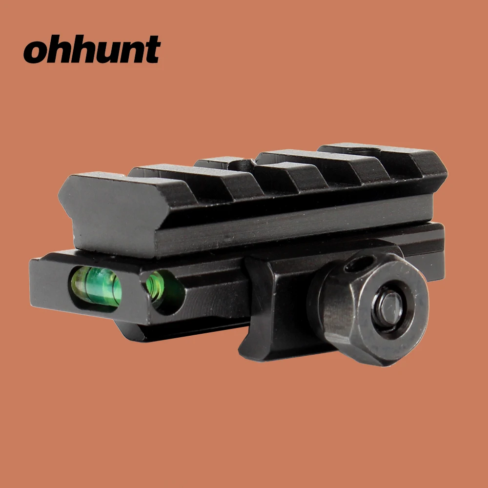 

ohhunt Hunting Riflescope Mounts Red Dot Riser Adapter Picatinny Weaver Rail Base with Bubble Level for Tactical AR-15 M16 Rifle