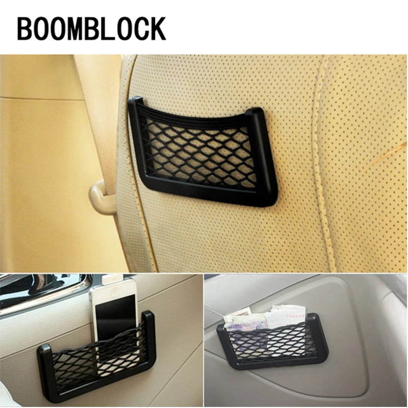 

Car-Styling Phone Holder Stickers Storage Bag For BMW E46 E60 Ford focus 2 Kuga Mazda 3 cx-5 Volkswagen Polo Golf 4 6 GTI Tiguan