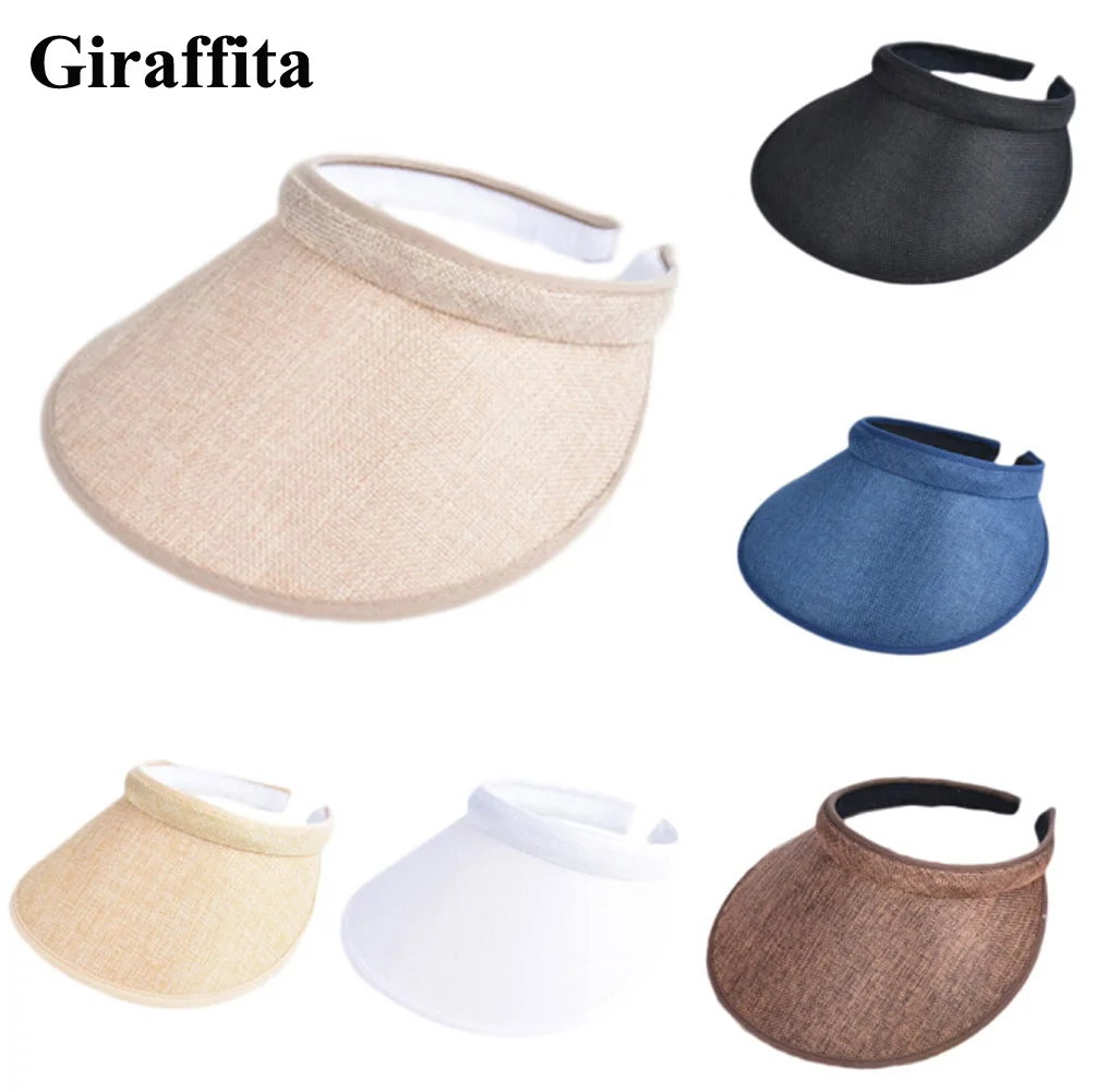 

New Spring Summer Visors Cap Wide Large Brim Sun Hat Beach Hats for Women Straw Hat Wholesale