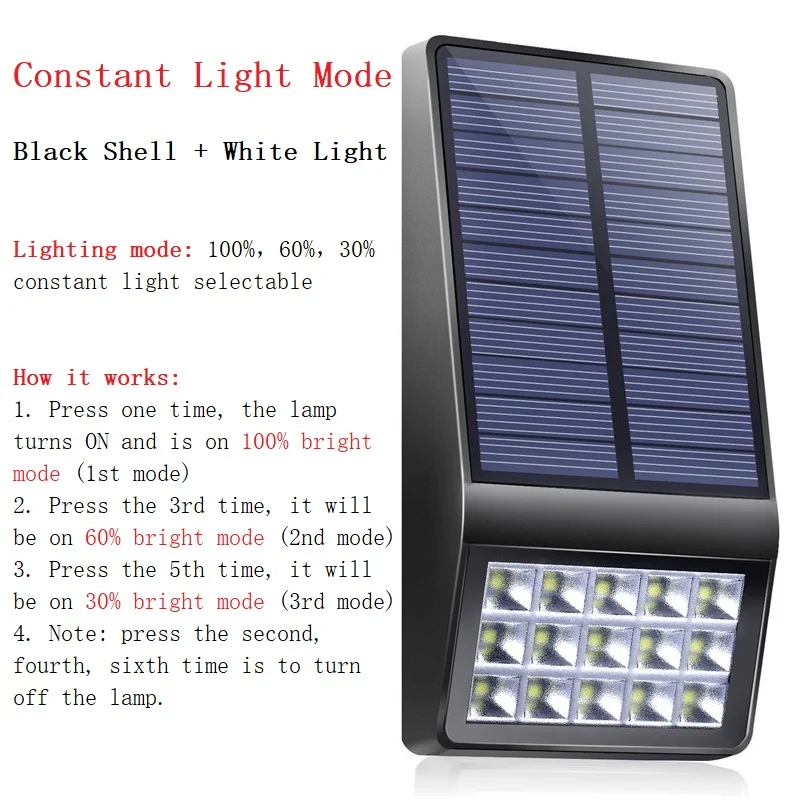Супер яркий 2 шт. 15 Светодиодный уличный солнечный светильник Садовый Солнечный настенный светильник датчик движения водонепроницаемый IP65 микроволновая печь индукционный светодиодный светильник - Испускаемый цвет: Constant Light Mode