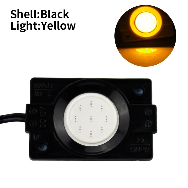 2х Автомобильный светодиодный дверной предупредительный световой сигнал, анти-светодиодный светильник-вспышка, красный, желтый декоративный индикатор, чтобы избежать Краш, стробоскоп - Испускаемый цвет: Белый