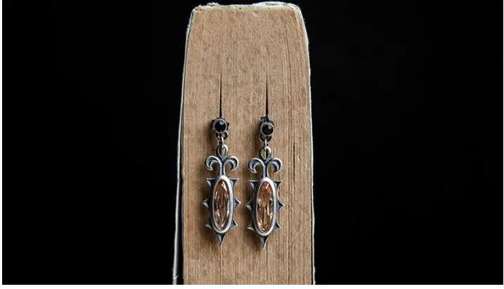 Серьги подвески из серебра 925 пробы в виде заката|dangle drop earings|dangle earringsdrop dangle earrings |
