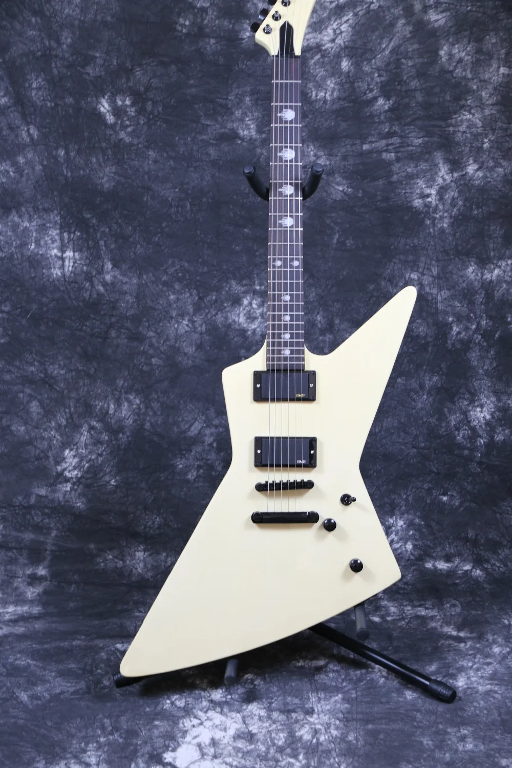 High end quality Heavy Metal Guitar cream white color small finger